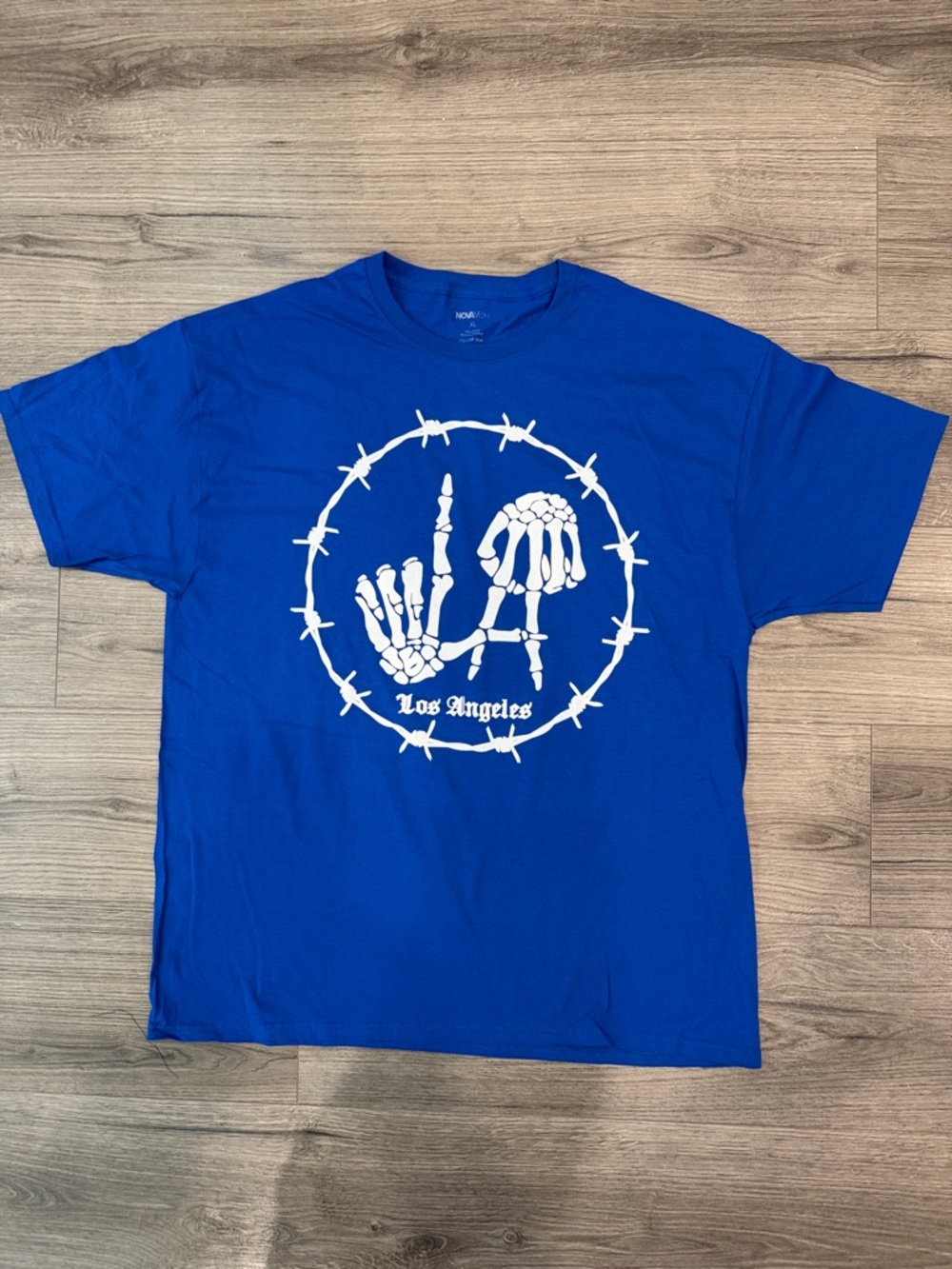NovaMen Los Angeles LA Skeleton Dodgers Tee Men’s Size Extra Large